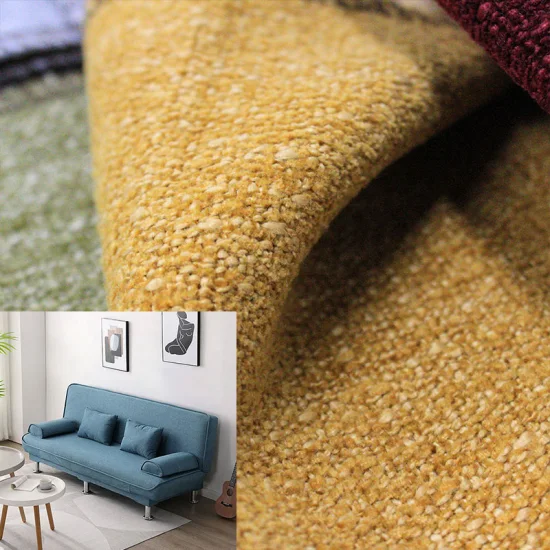 Chenille y tejido de sofá de poliéster Jacquard para muebles y sillas textiles para el hogar